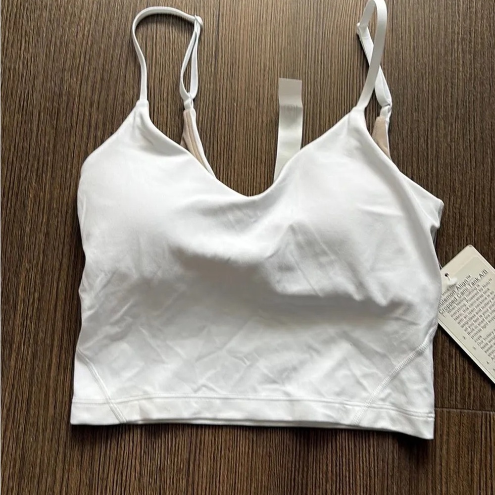 lululemon athletica White Cropped Cami Tank